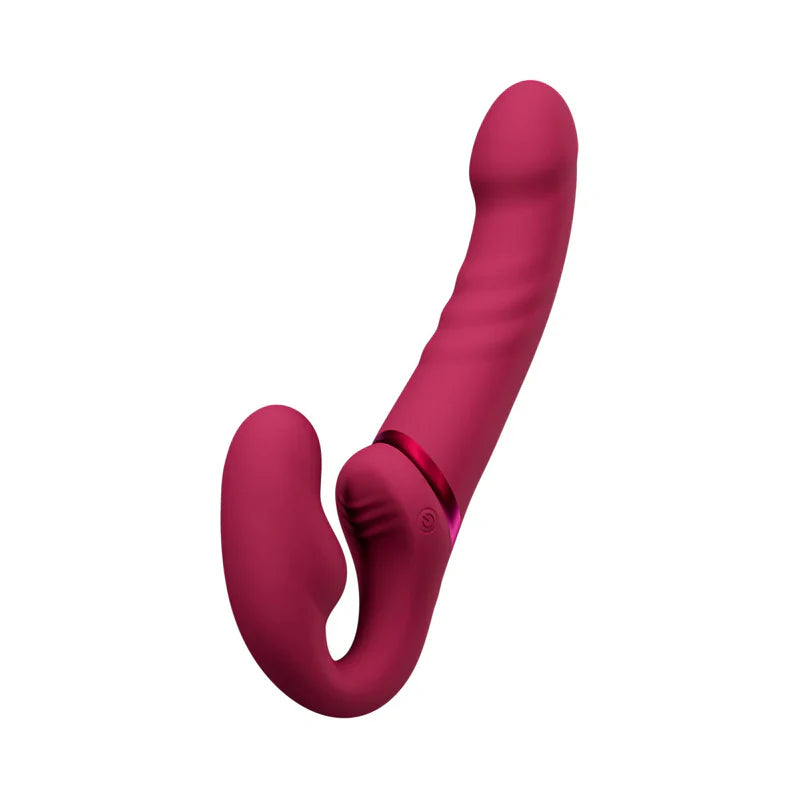 Lovense Lapis Vibrating Strapless Strap On - Pink