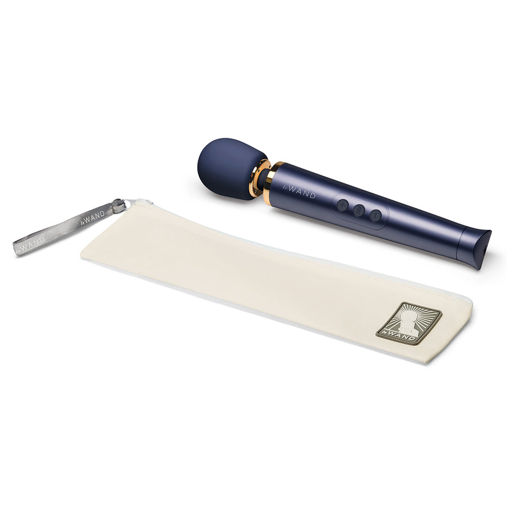 Le Wand Petite Vibrating Wand Massager - Navy Blue